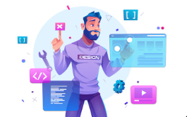 Web development illustration